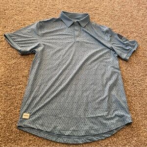 Mantra golf polo shirt medium blue performance casual classic travel preppy